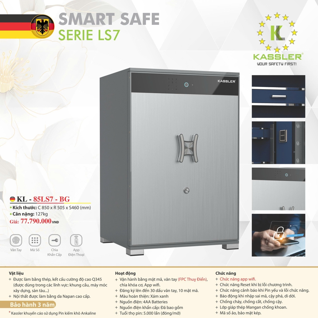 KÉT SẮC KASSLER KL-85LS7 BG