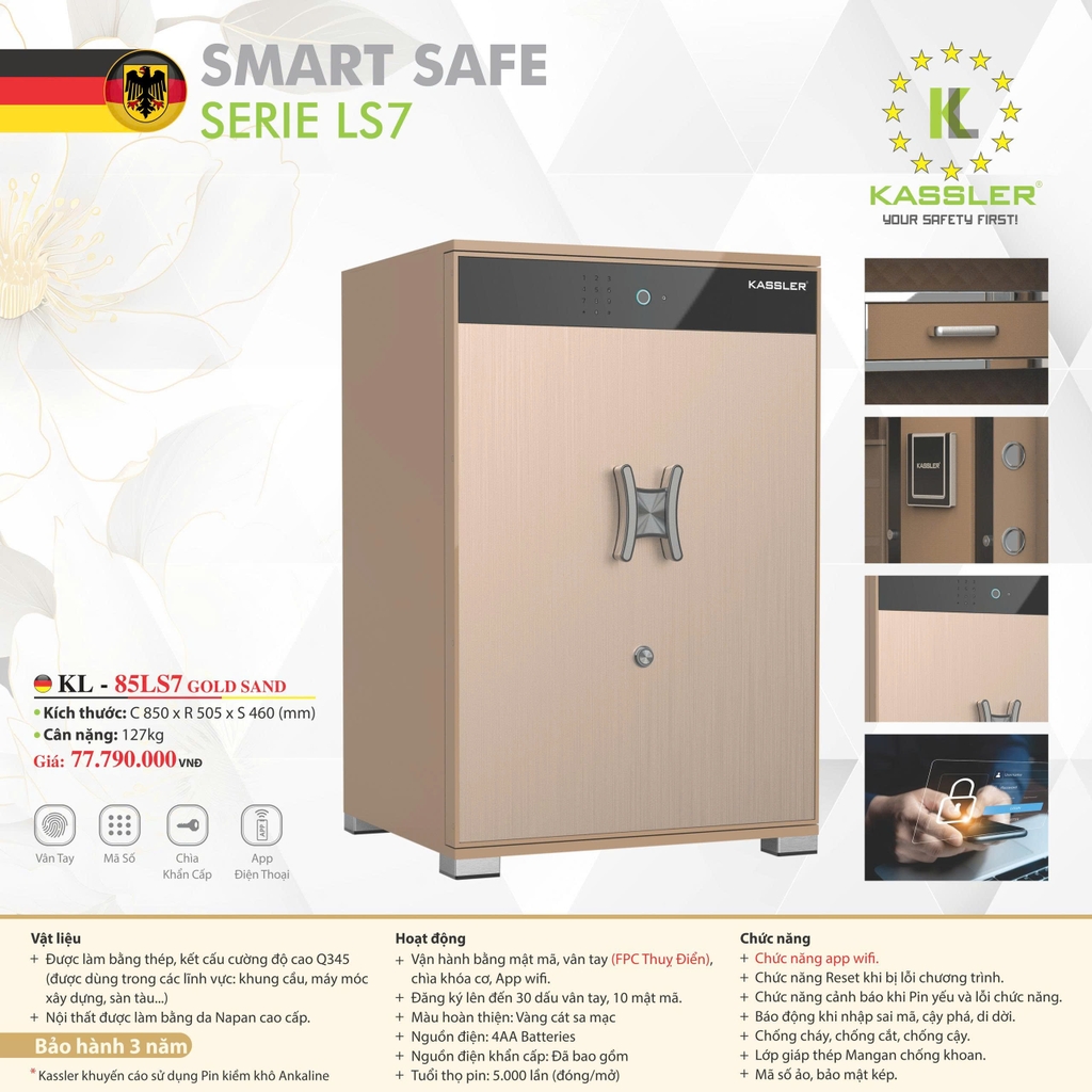 KÉT SẮC KASSLER KL-85LS7 GOLD