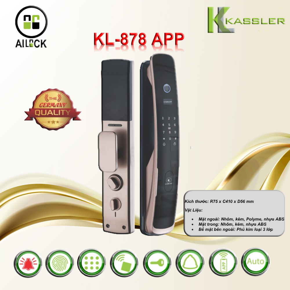 Khóa Vân Tay Kassler KL-878 APP