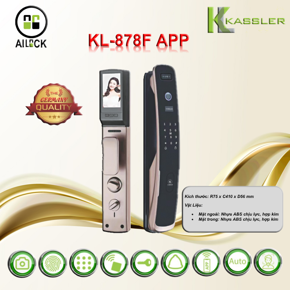 Khóa Vân Tay Kassler KL-878F APP