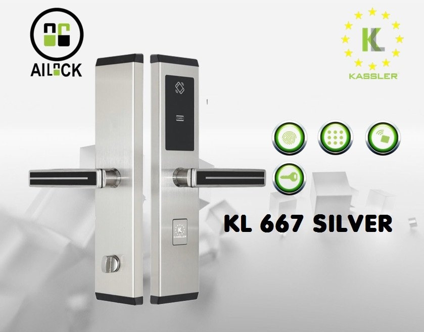Khóa điện tử Kassler KL-667 Silver | Thế Giới Khoá Thông Minh