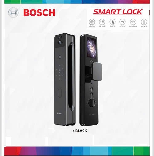 Khóa cửa vân tay BOSCH FU8 BLACK