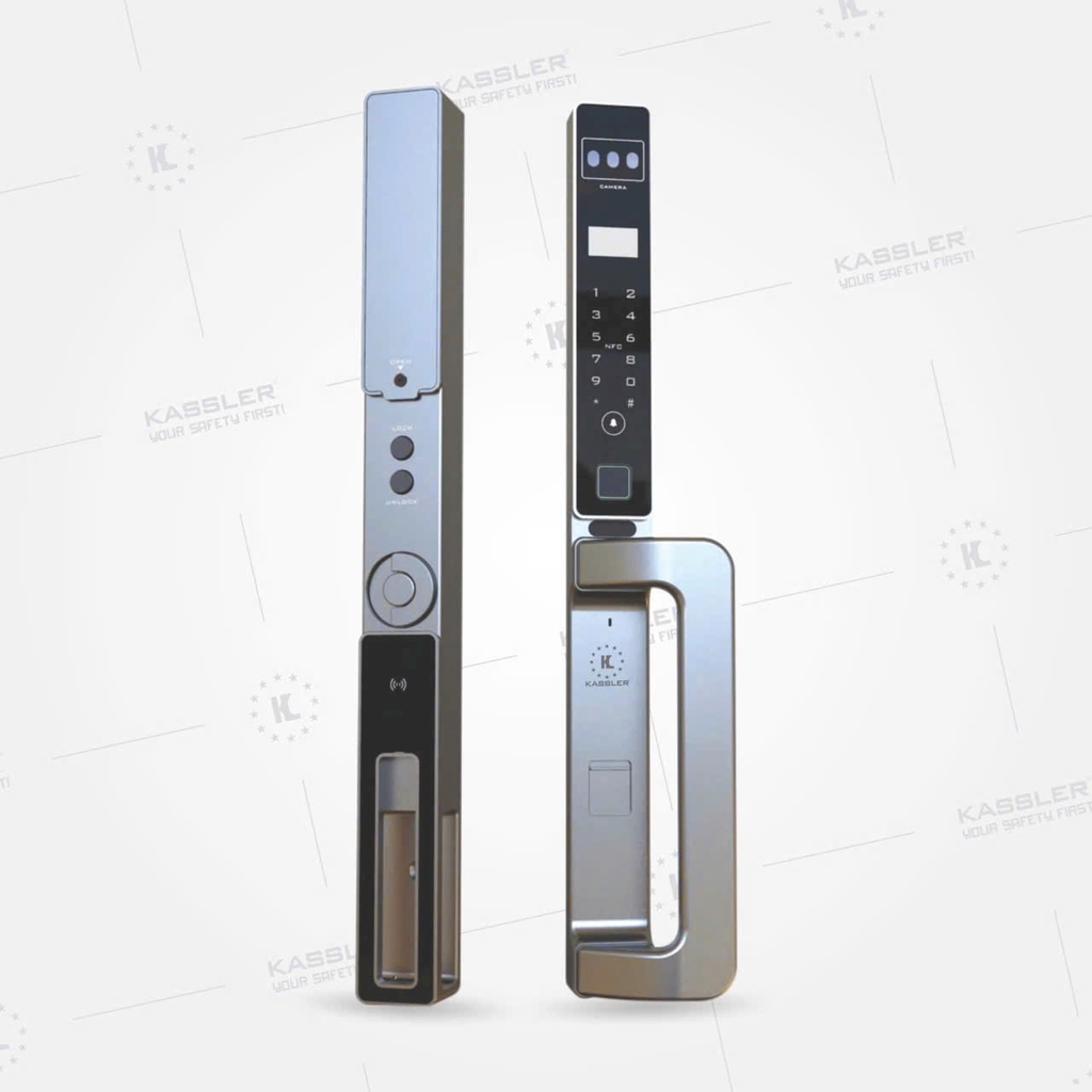 Khóa Vân Tay Cửa Nhôm Kassler KL-599 CNC 01 GREY APP
