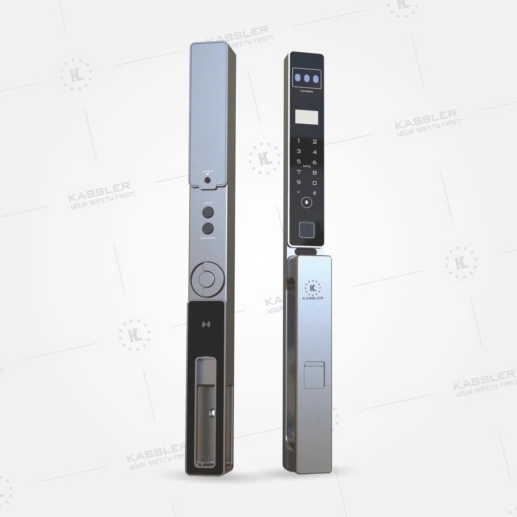 Khóa Vân Tay Cửa Nhôm Kassler KL-599 CNC 02 GREY APP