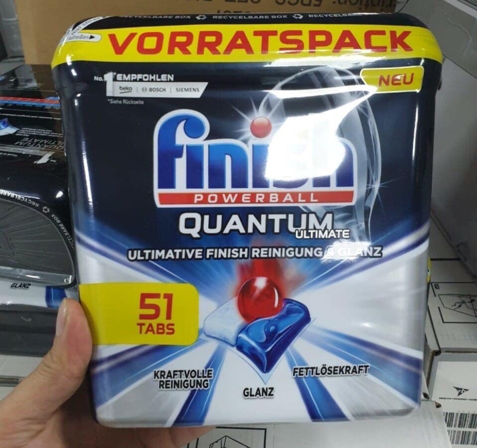 Viên rửa bát Finish Quantum Ultimate lemon 51 viên