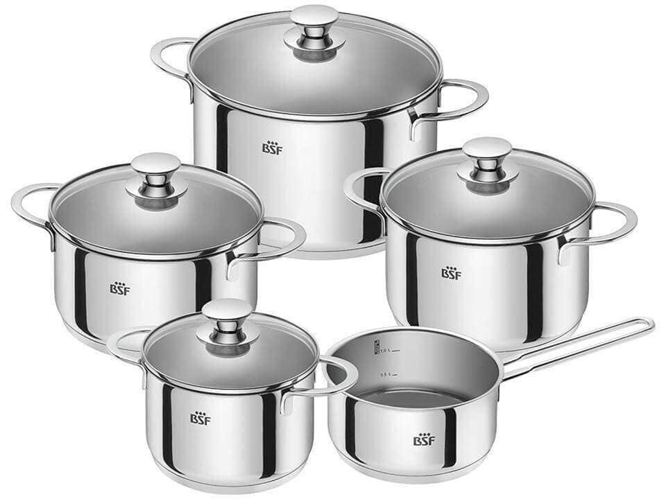 Bộ nồi BSF set 5 vung kính