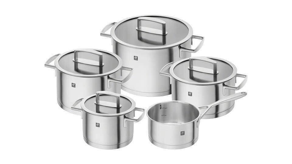 Bộ nồi Zwilling Vitality 5 món vung kính