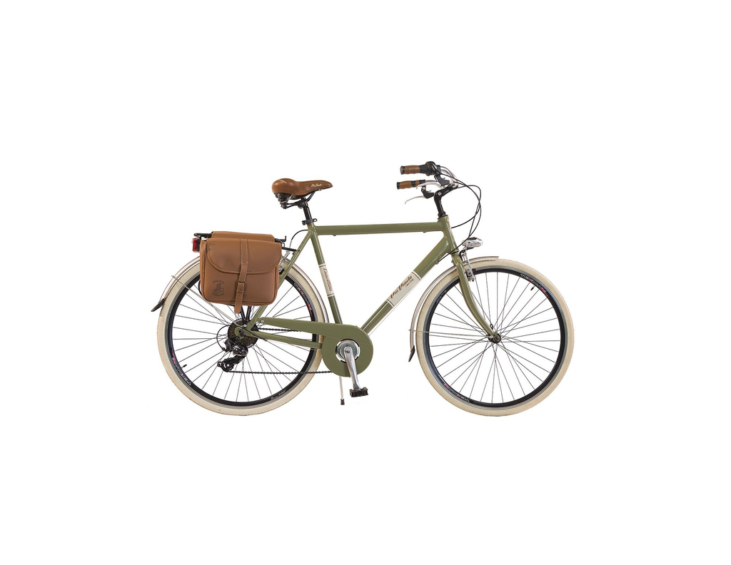 Xe đạp nam Canellini Retrò Mann Aluminium Olivgrun mit Tasche 50 màu xanh oliu
