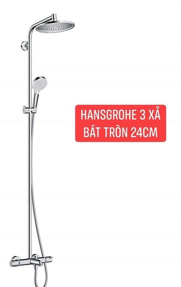 Sen Hansgrohe 3 xả bát tròn 24cm (27320000)