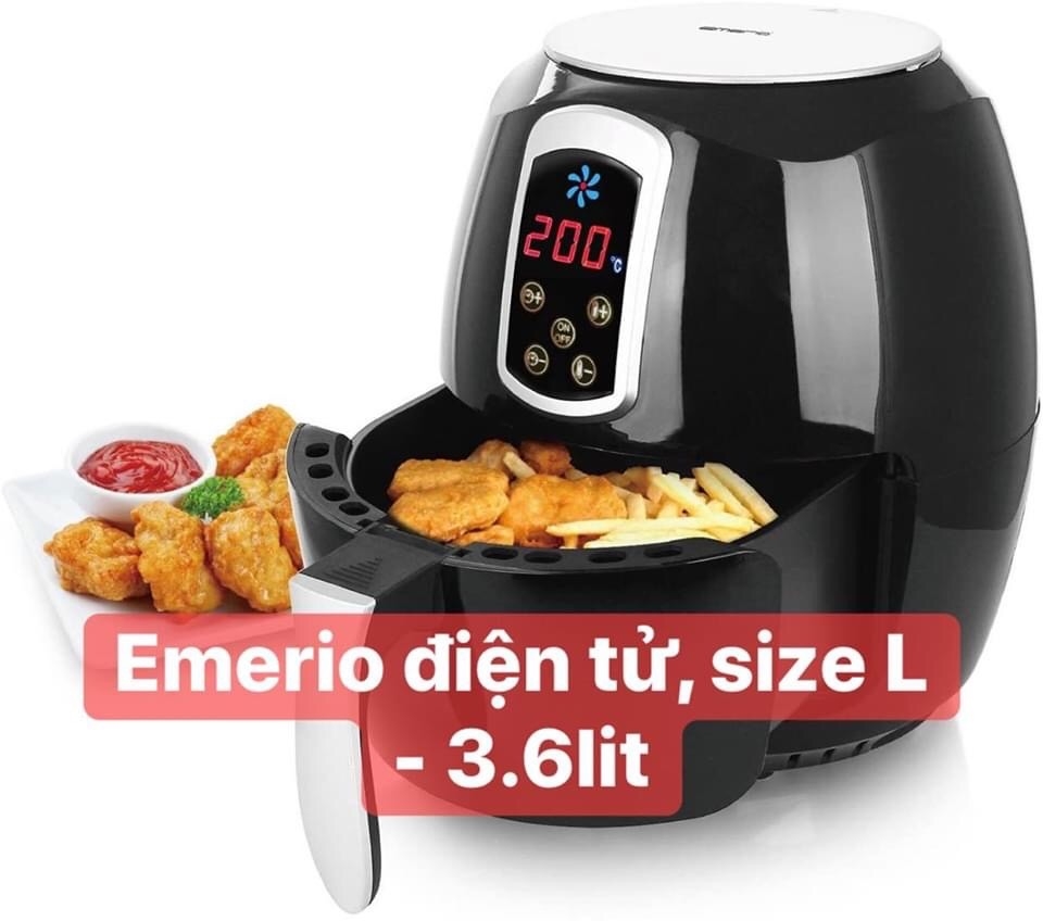 Nồi chiên không dầu Emerio size L -3.6 lít