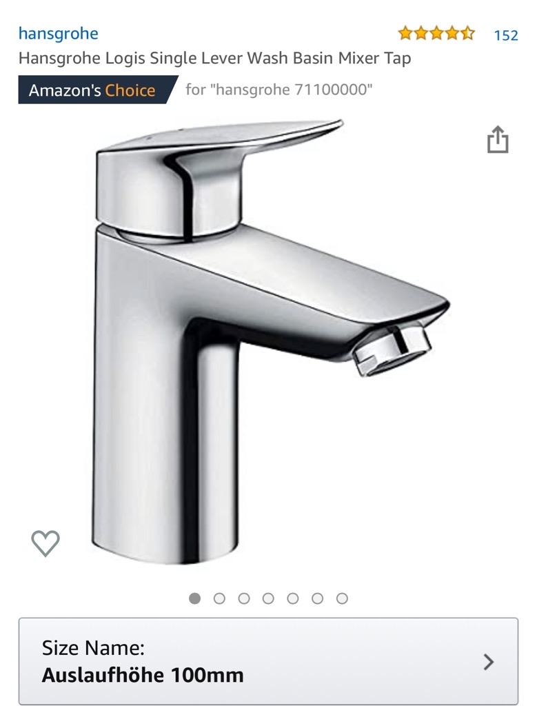 Vòi labo Hansgrohe Logis size M 100mm