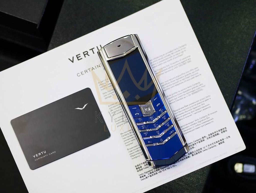 Vertu Signature S Navy Alligator