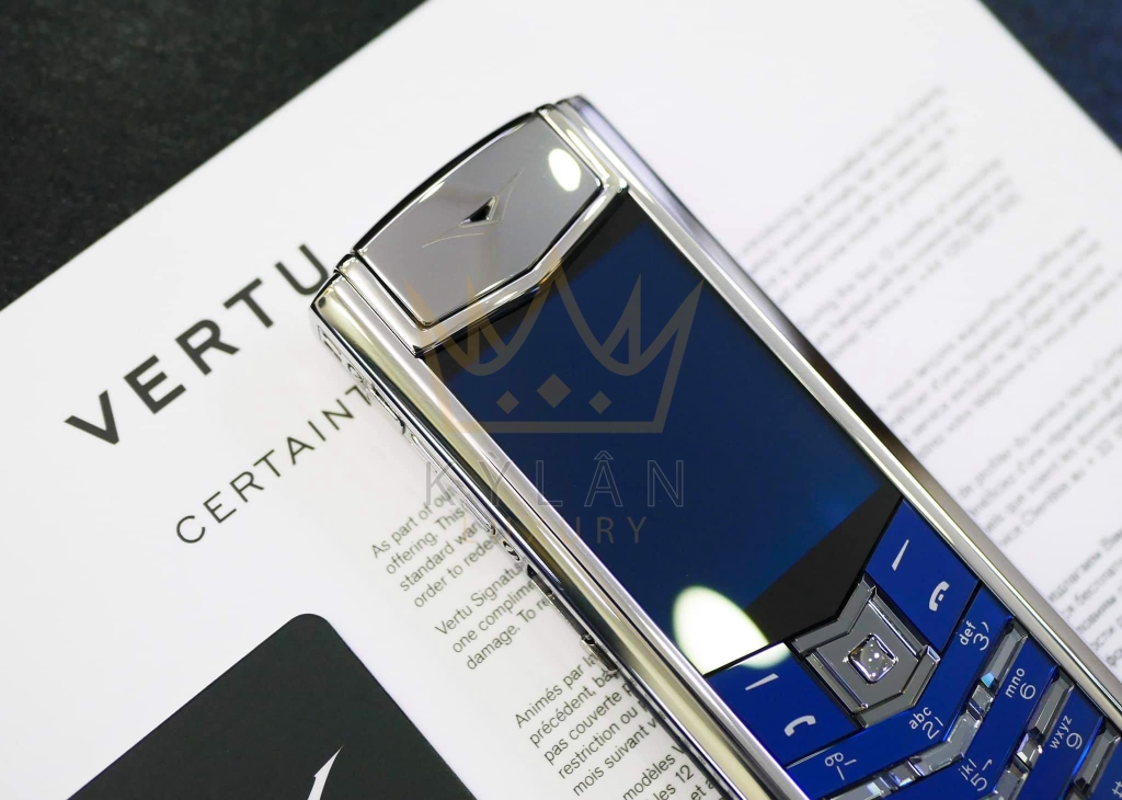 Vertu Signature S Navy Alligator