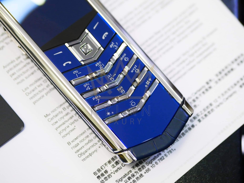 Vertu Signature S Navy Alligator