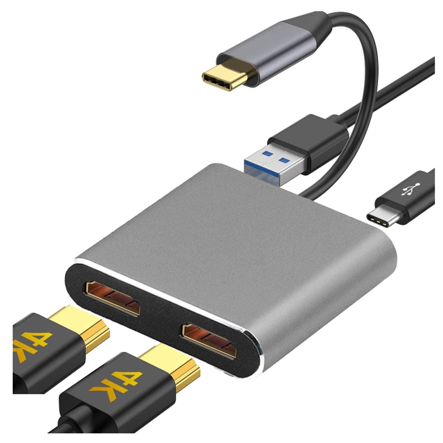 Hub adapter từ cổng USB-C 3.1 chuyển qua HDMI/USB3.0/PD60W mẫu xịn hỗ trợ 4K60Hz HL281