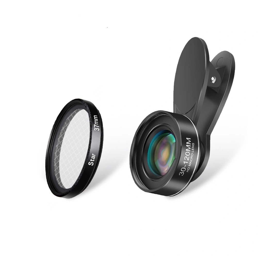 Phone Camera Lens 30-120mm Macro Lens Long Distance 4K HD Mobile Phones Accessories Lens+CPL+Star Filter for iPhone X Smartphone