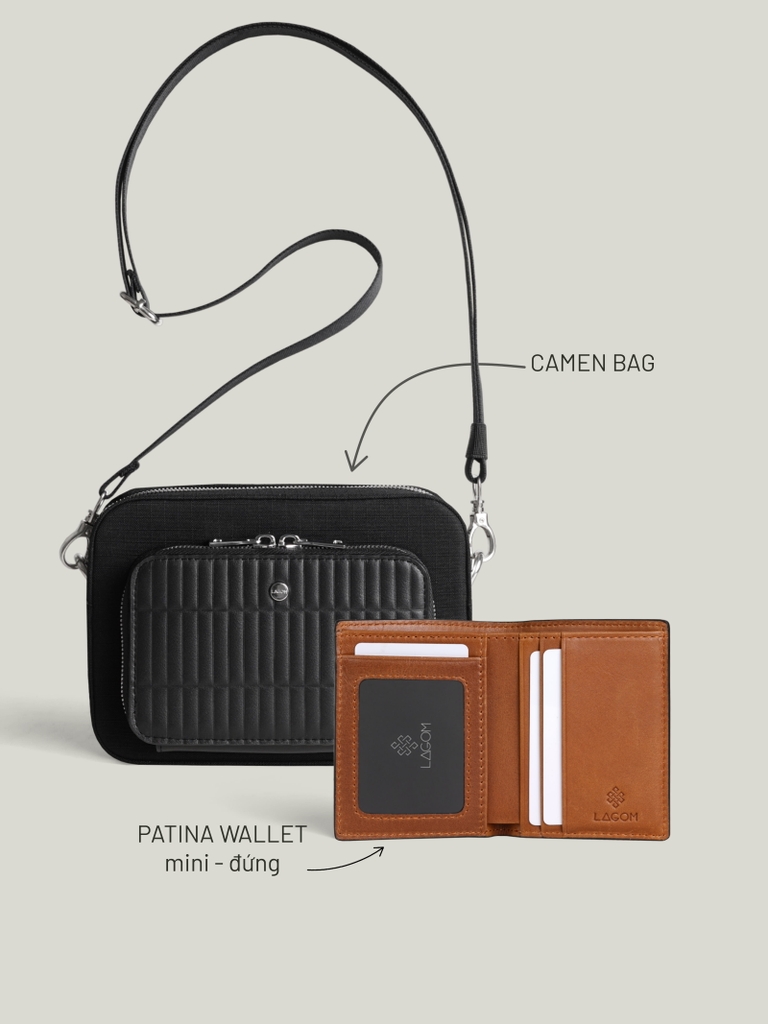Combo Túi Camen + Ví Patina Mini Đứng