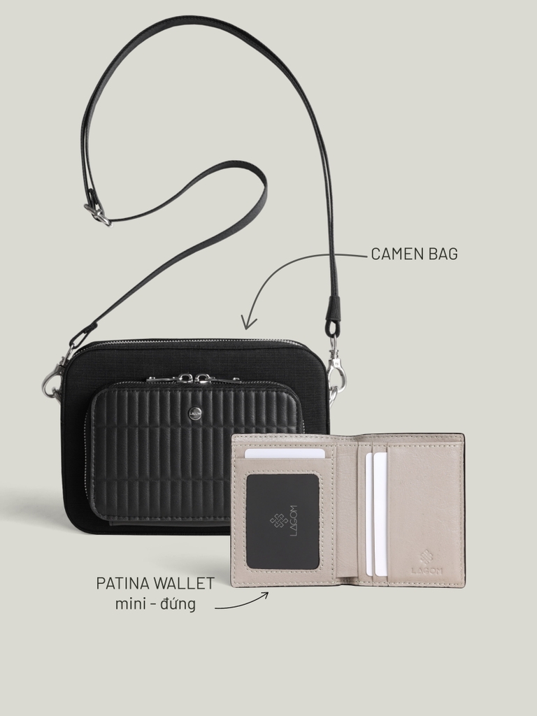 Combo Túi Camen + Ví Patina Mini Đứng