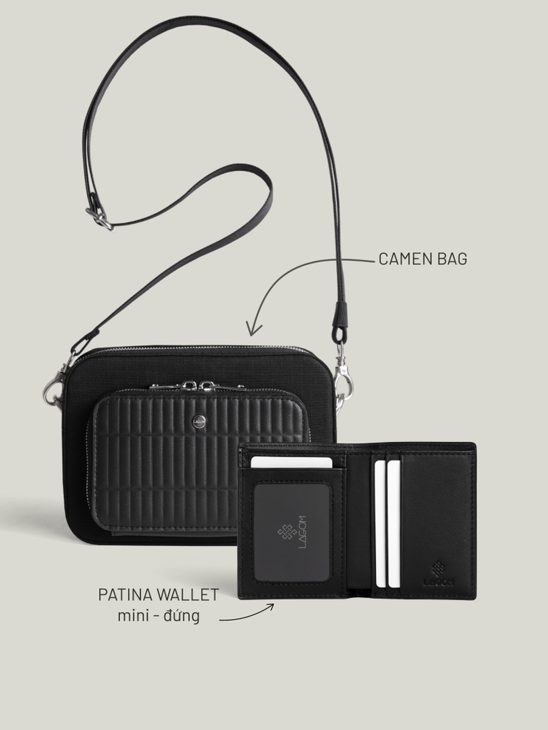Combo Túi Camen + Ví Patina Mini Đứng
