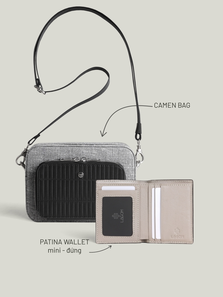 Combo Túi Camen + Ví Patina Mini Đứng