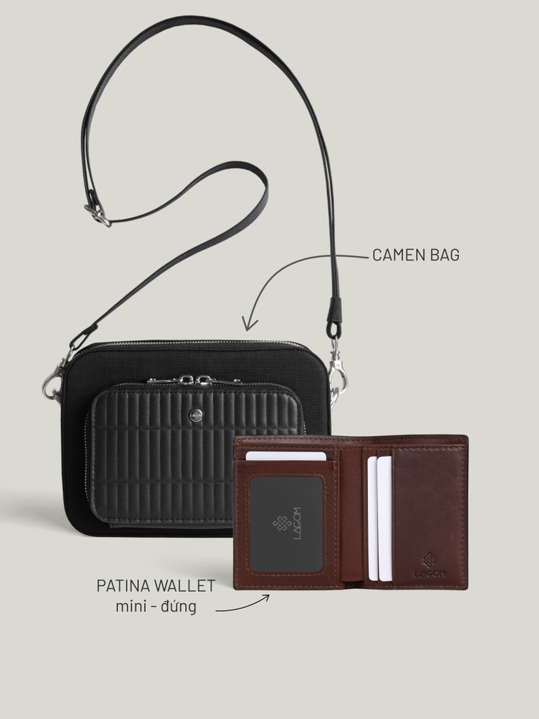 Combo Túi Camen + Ví Patina Mini Đứng