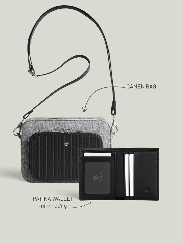 Combo Túi Camen + Ví Patina Mini Đứng