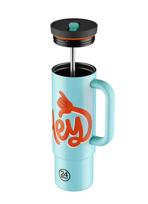 Bìnhgiữ nhiệt 24 Bottles Straw 800ml, Hey! Blue Sa Maison