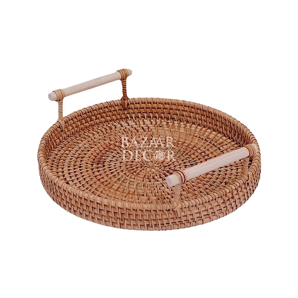 Khay mây tre đan tròn - Bazaar Decor Khay Mây Tre Đan Tròn - Bazaar Decor
