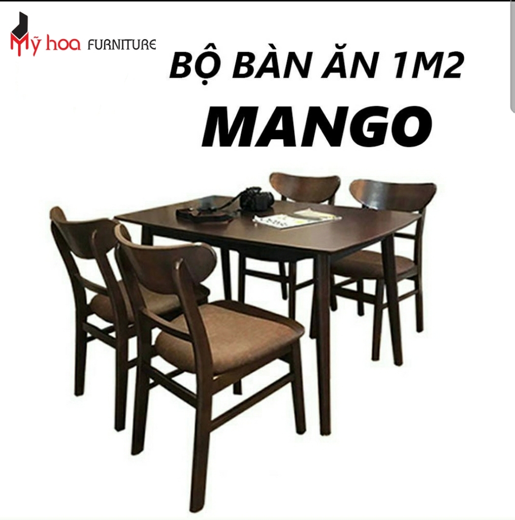 Bộ Bàn Ăn 1M2 Kèm 4 Ghế | Mỹ Hoa Furniture