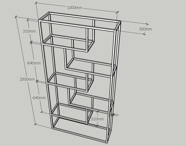 Kệ trang trí khung sắt mặt gỗ Z1 | Mỹ Hoa Furniture