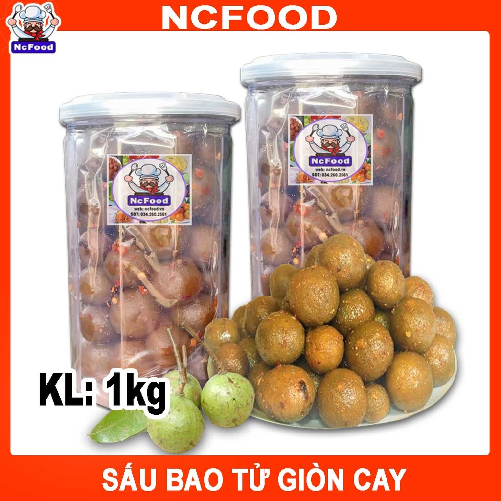 1kg (2 Hủ) Sấu Bao Tử Giòn Cay (NCFOOD)