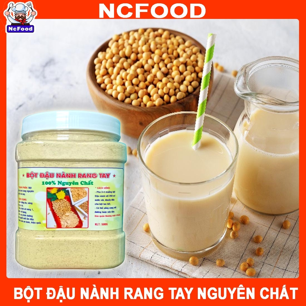 Bột Đậu Nành Rang Tay Nguyên Chất Nhà Làm Hủ 500gr