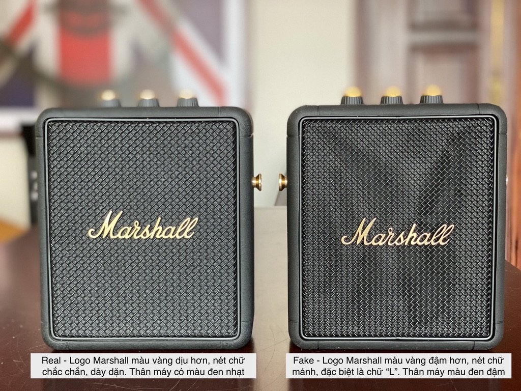 Phân biệt Marshall Stockwell II Real - Fake phiên bản màu Black & Brass