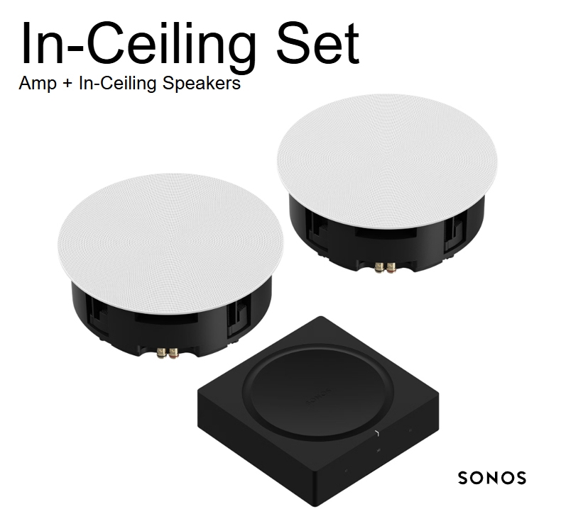 Giải pháp Indoor tối giản cho nhà, spa, quán cà phê: bộ Sonos Amp và loa âm trần Sonos