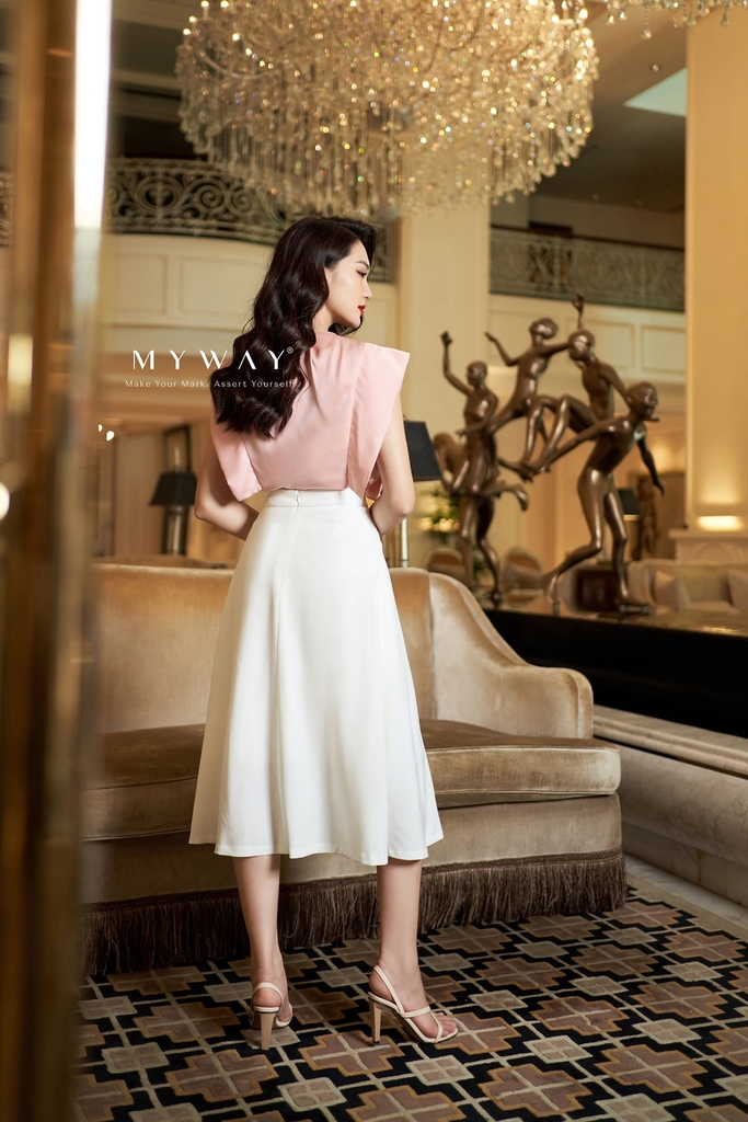 Chân váy xòe hoa style Hàn Quốc đẹp lung linh dạo phố