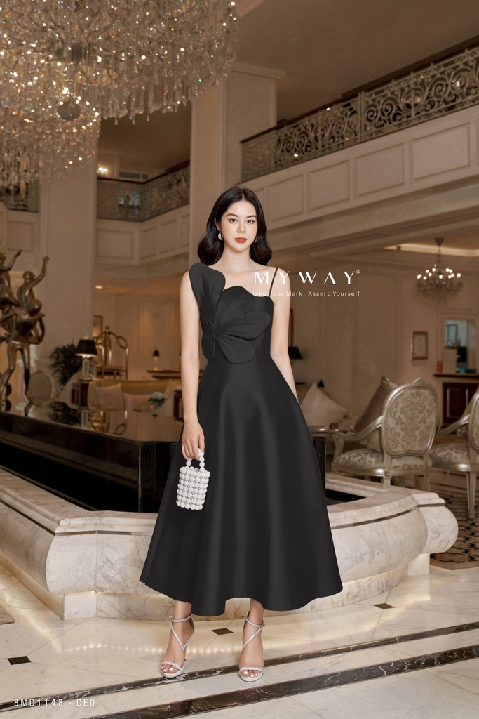 Đầm xòe dự tiệc hai dây đính hoa bản to | My Way Fashion || Thời ...