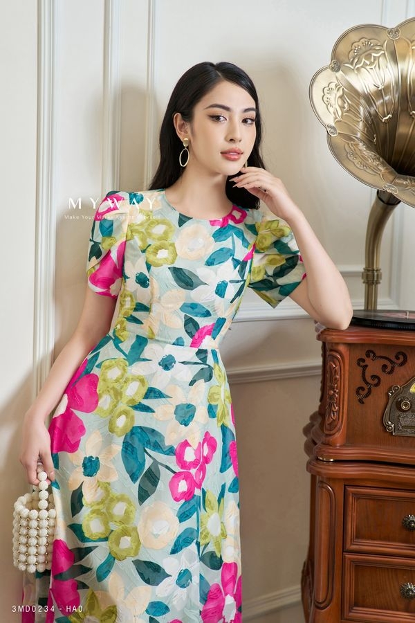 13 Váy đầm xòe họa tiết hoa đẹp kiểu Hàn Quốc 2019  Thời trang  Việt  Giải Trí
