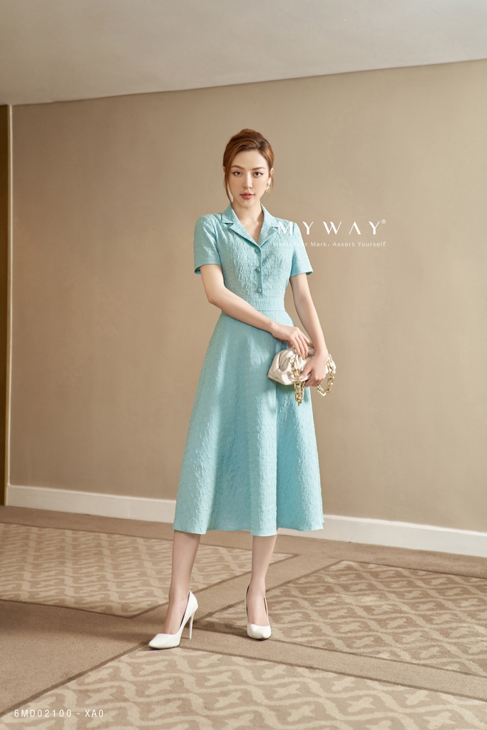 Đầm Váy Nữ Basic Cổ Sơ Mi Cài Cúc Chiết Eo Lưng Chun Nhiều Màu - Smarter  Shop | Phụ kiện điện thoại chính hãng giá rẻ
