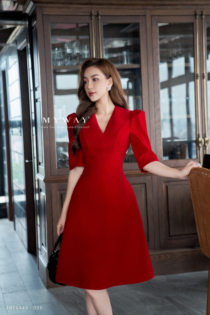 Váy Chữ A Nữ Hoa Hồng Dáng Xòe | FM Style