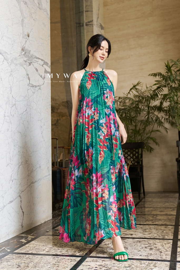 BIGSIZE] Váy Maxi Nữ Đi Biển ,Chân Váy Xòe Dài Dáng Vintage Lưng Chun ,Vải  Chiffion Lót Thun ,Phong Cách Hàn Quốc | Shopee Việt Nam