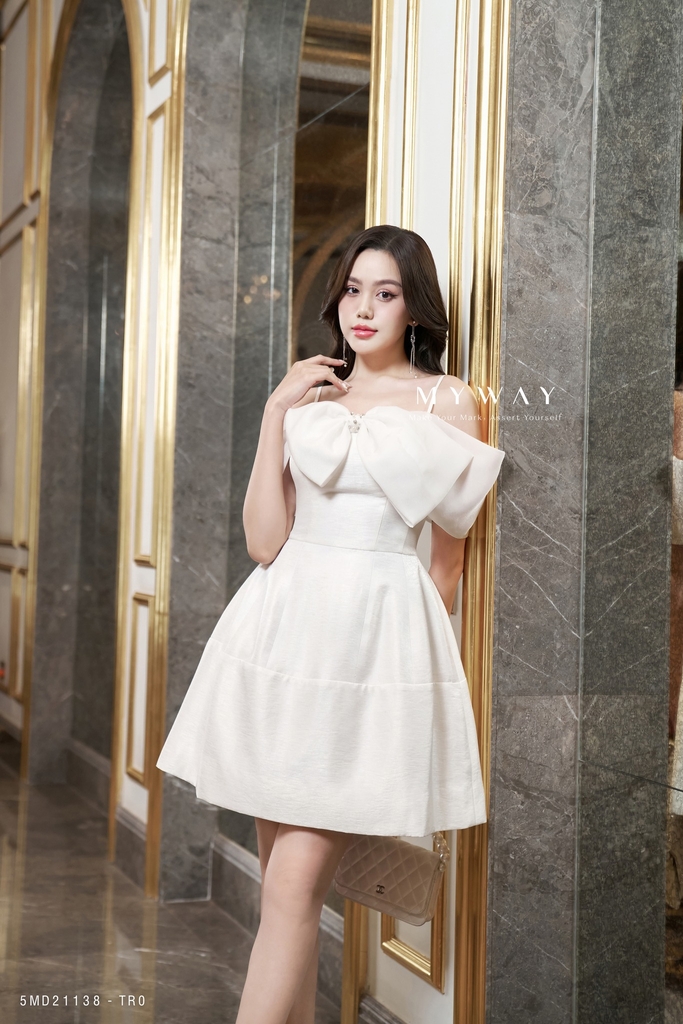 Đầm trắng xoè lưới phối hoa công chúa, váy bồng 2 lớp dự tiệc cưới prom du  lịch boho sang trọng đẹp rẻ midi (hình thật) | Shopee Việt Nam