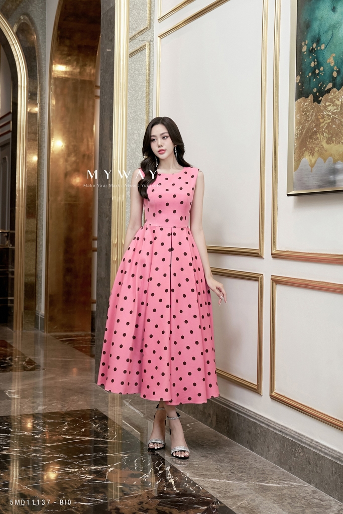 Váy đầm chấm bi đẹp kiểu Hàn Quốc dễ thương - Thời trang - Việt Giải Trí