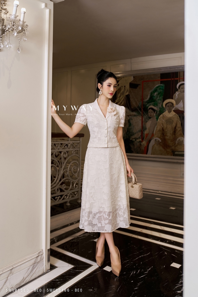 Chân váy xòe midi thanh lịch