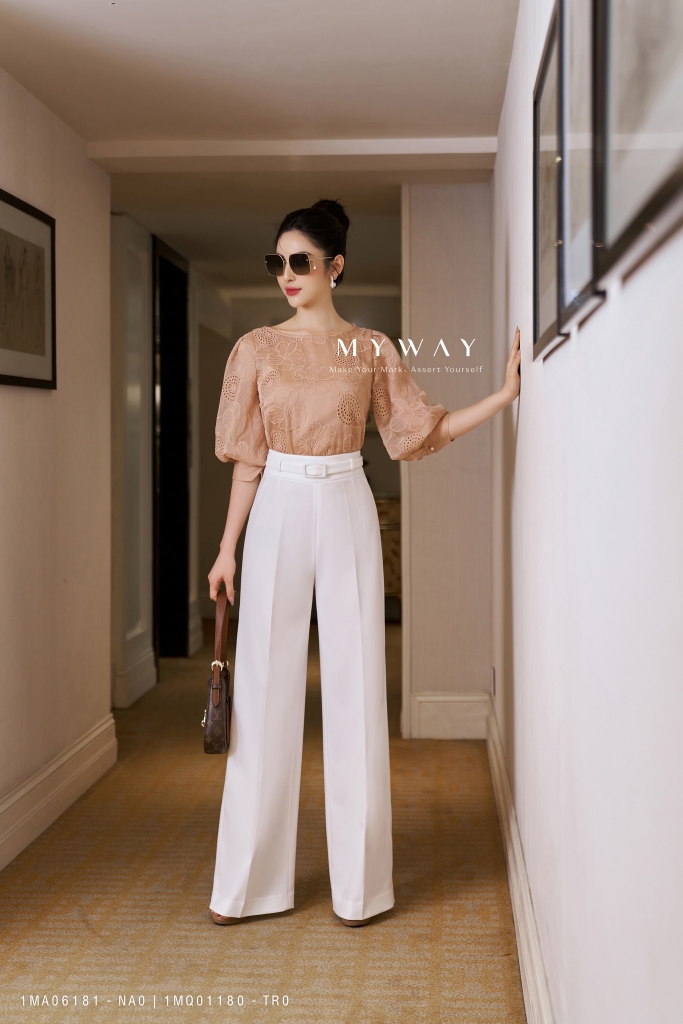 Áo kiểu cổ thuyền tay bồng