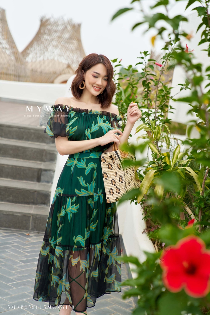 Set Áo Croptop Và Chân Váy Phối Họa Tiết Hoa Nhí  Màu Trắng Kem  SET001   Dinos Fashion