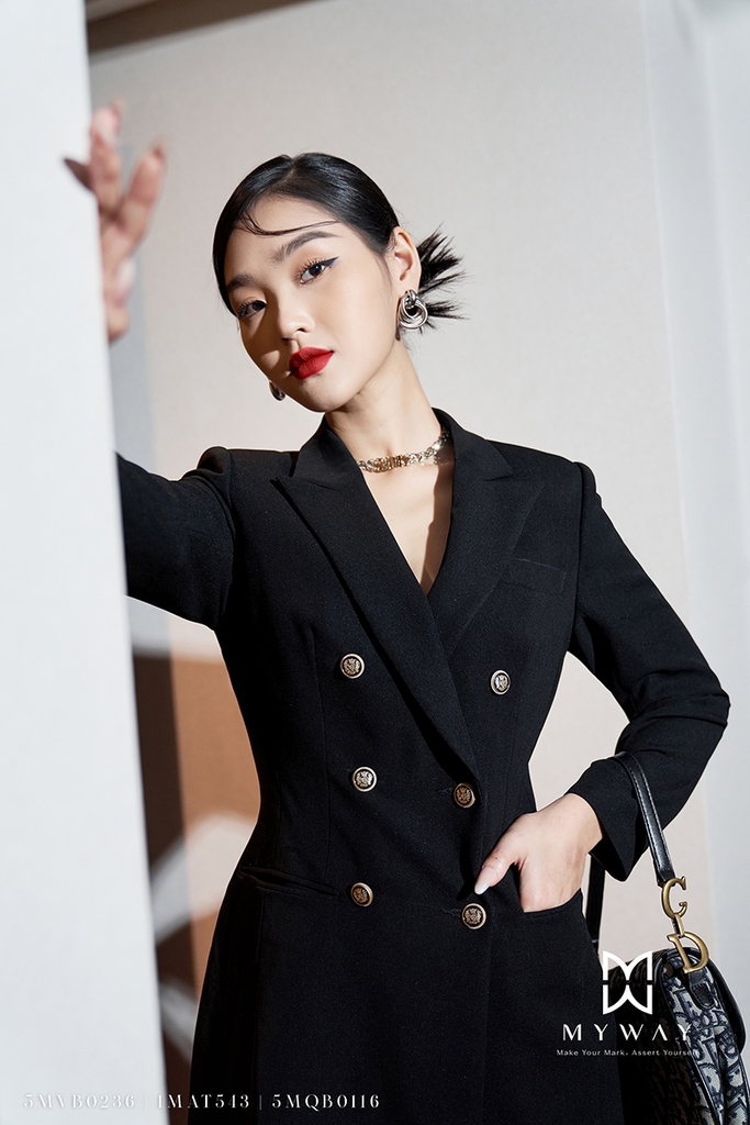 Áo dạ tweed nữ dáng ngắn [2 lớp] áo khoác ngoài vintage thiết kế bo viền  A-KD - Áo khoác kiểu nữ | ThờiTrangNữ.vn
