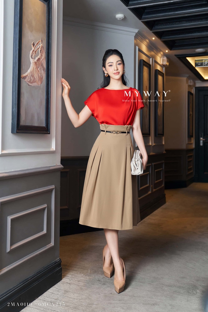 Chân váy gấm nhún ly Dagi Skirt