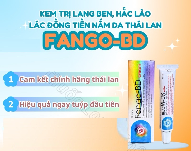 KEM ĐẶC TRỊ CÁC LOẠI NẤM DA VÀ LANG BEN FANGO-BD CREAM - HÀNG THÁI LAN ...