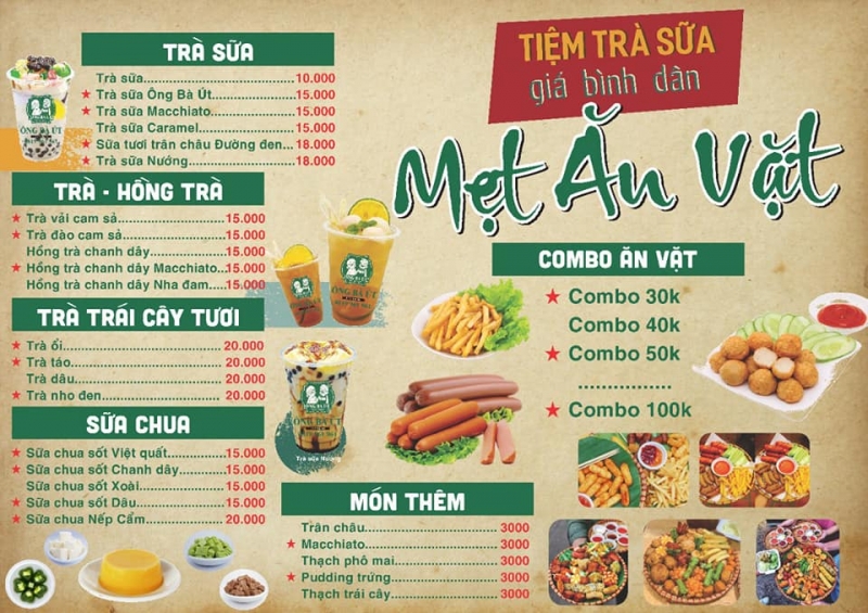 Ảnh 4 : Sử dụng hình minh họa trên menu hấp dẫn ( In Thành Đô)