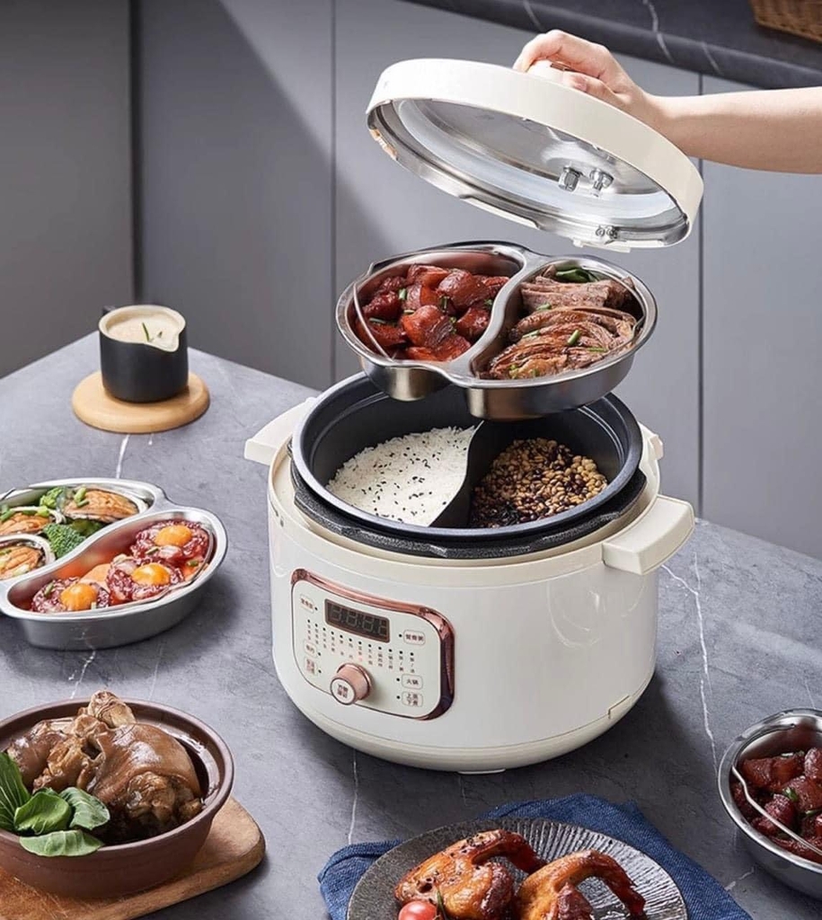 Nồi áp suất đa năng 2 ngăn.